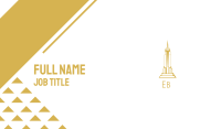 Gold Sharp Tower Business Card Image Preview