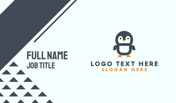 Cute Penguin Mascot Business Card Design Image Preview