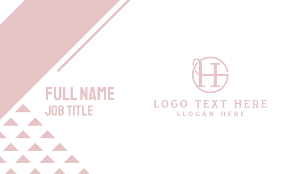 Pink Vogue HG Business Card Design Image Preview