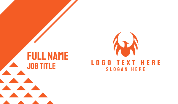 Orange Dragon Wing Business Card Design Image Preview