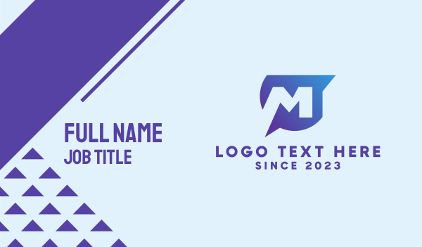 Message Bubble Letter M  Business Card Design Image Preview