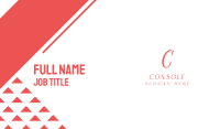 Coral Cursive Letter A Business Card Image Preview