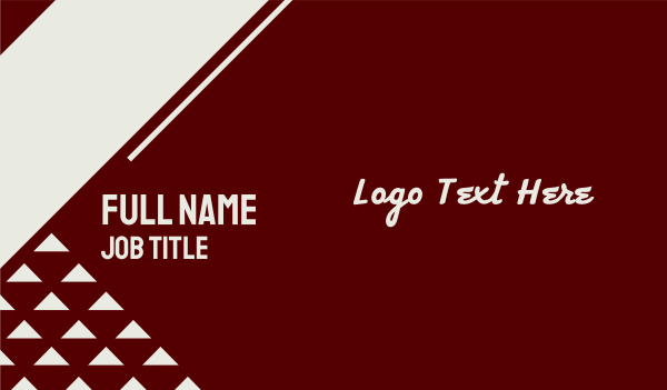 Retro Casual Font Text Business Card Design Image Preview