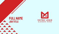 Red M Envelope  Business Card Image Preview