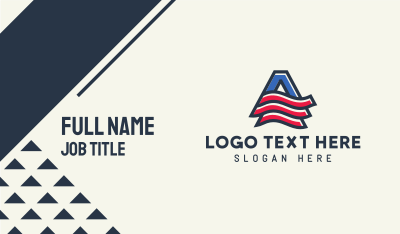 American Letter A Business Card Image Preview
