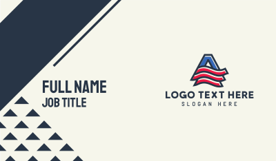 American Letter A Business Card Image Preview