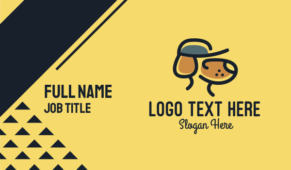 Simple Dog Hat Business Card Design Image Preview