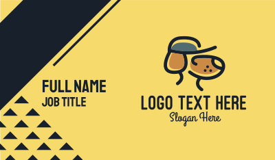 Simple Dog Hat Business Card Image Preview