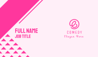 Pink Curly Letter E Business Card Image Preview