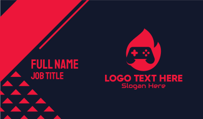 Red Hot Game Controller Business Card Image Preview