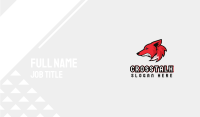 Sports Gaming Red Coyote Mascot Business Card Image Preview