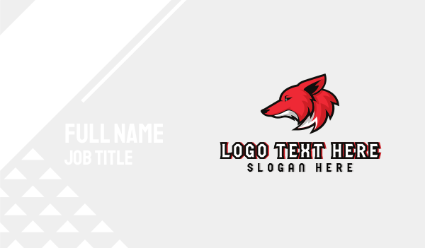 Sports Gaming Red Coyote Mascot Business Card Design Image Preview