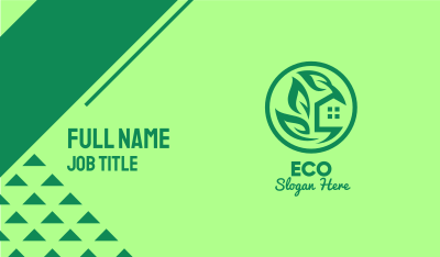 Eco Green House Business Card Image Preview