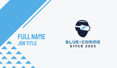 Blue VR Gamer Business Card Image Preview