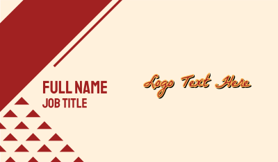 Spicy Font Business Card Image Preview