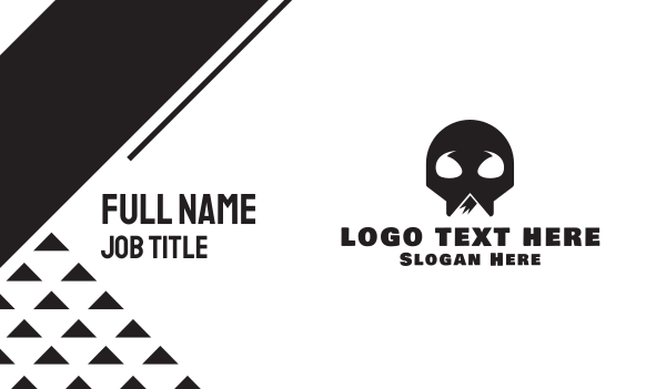 Skeleton Skull Mountain Business Card Design Image Preview