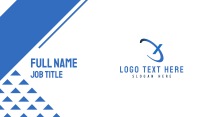 Blue Letter X Ellipse Business Card Image Preview