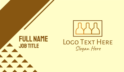 Brown Beer Bottle Stack Business Card Image Preview