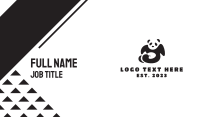 Black Lazy Panda Business Card Design