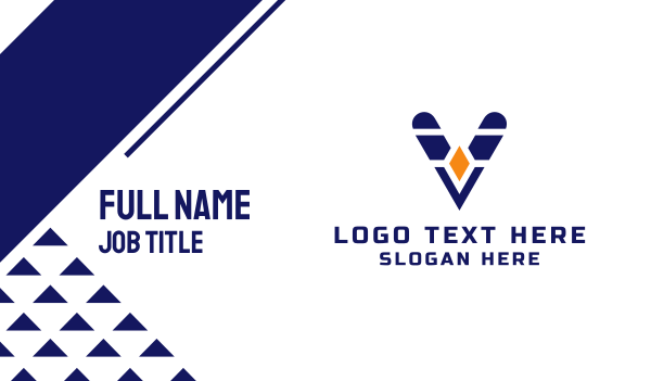 Ambar Gem Letter V Business Card Design Image Preview