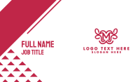 Pink Buffalo M Outline Business Card Design