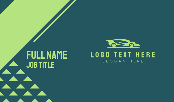 Green Eco Car Automotive Business Card Design Image Preview