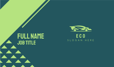 Green Eco Car Automotive Business Card Image Preview