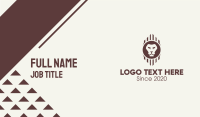 Brown Wild Lion Business Card Image Preview