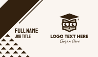 Smart Owl Graduate  Business Card Image Preview