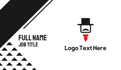 Hat & Tie Business Card Image Preview