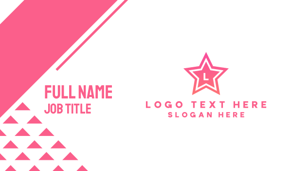 Entertainment Star Letter Business Card Design Image Preview