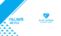 Blue Home Keyhole Heart Business Card Image Preview
