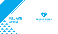 Blue Home Keyhole Heart Business Card Image Preview