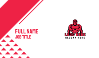 Red Gaming Muscle Robot Business Card Image Preview