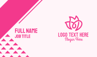 Pink Flower Loop Business Card Design