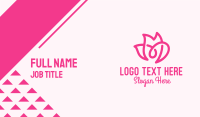 Pink Flower Loop Business Card Preview