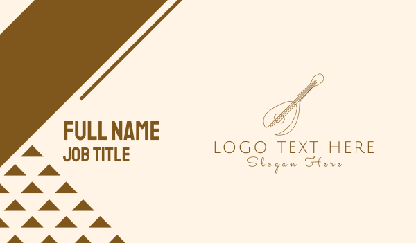 Simple Ukulele Guitar Business Card Design Image Preview