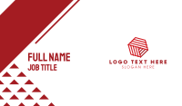 Generic Red Hexagon Company Business Card Design