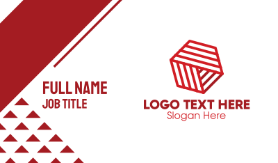 Generic Red Hexagon Company Business Card Image Preview