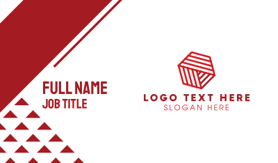 Generic Red Hexagon Company Business Card Image Preview