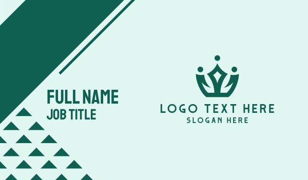 Green Simple Tiara  Business Card Design Image Preview