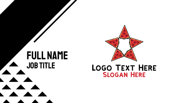 Star Pizza Slices Business Card Design Image Preview