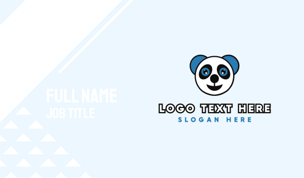 Happy Baby Panda Business Card Design Image Preview