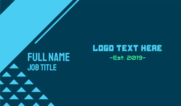 Gaming & Technology Text Font Business Card Design Image Preview