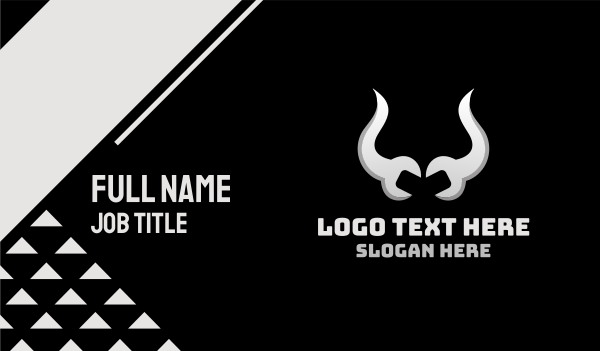 Wrench Horns Business Card Design Image Preview