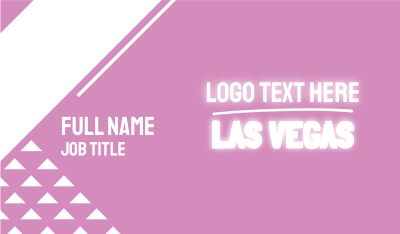 Las Vegas Neon Font Business Card Image Preview