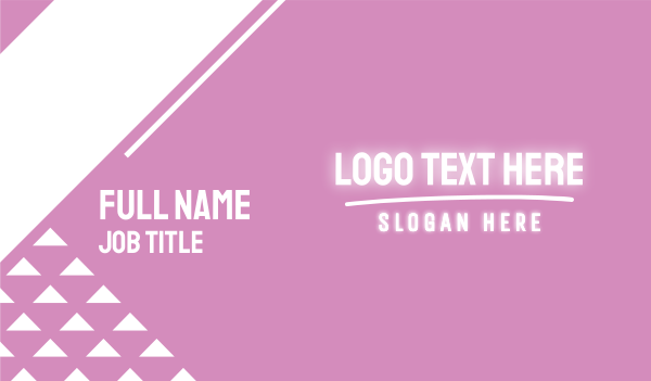Las Vegas Neon Font Business Card Design Image Preview
