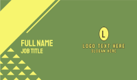 Yellow Lemon Lettermark Business Card Image Preview
