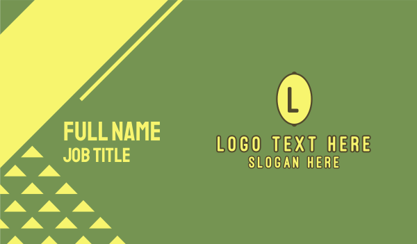 Yellow Lemon Lettermark Business Card Design Image Preview