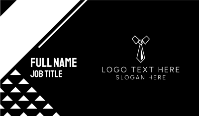 Black & White Necktie Business Card Image Preview